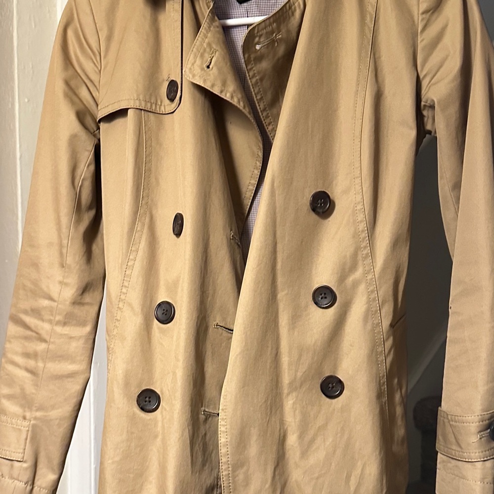 Banana Republic Women's Double-Breasted Tan Trench Coat